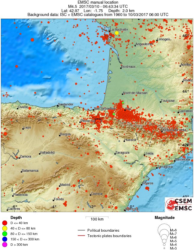 regional historical seismicity