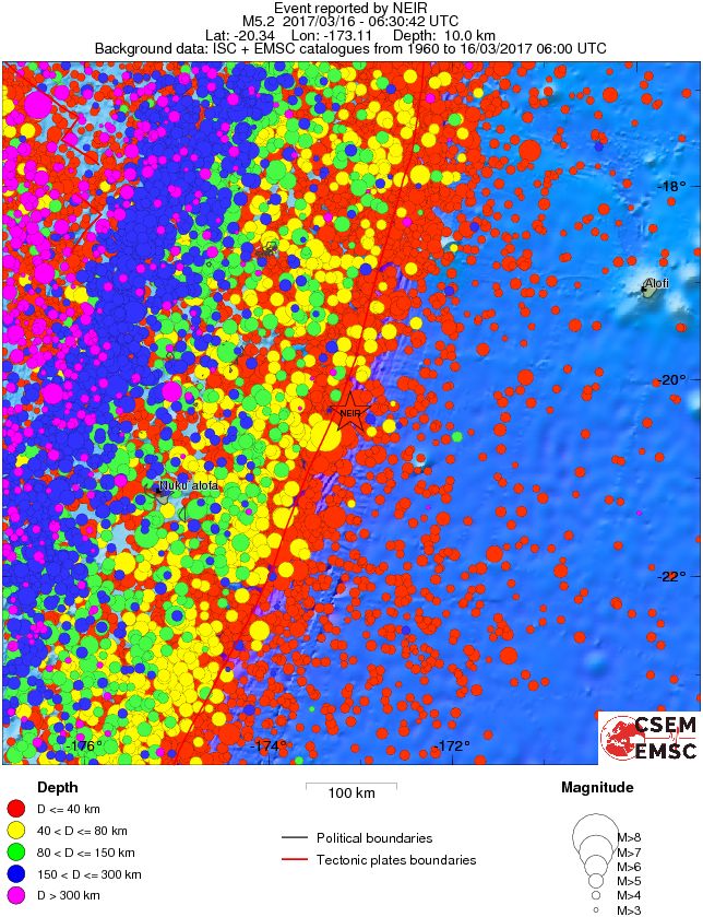 regional historical seismicity