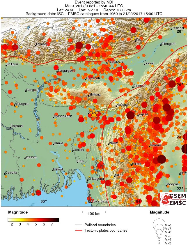 regional magnitude historical seismicity