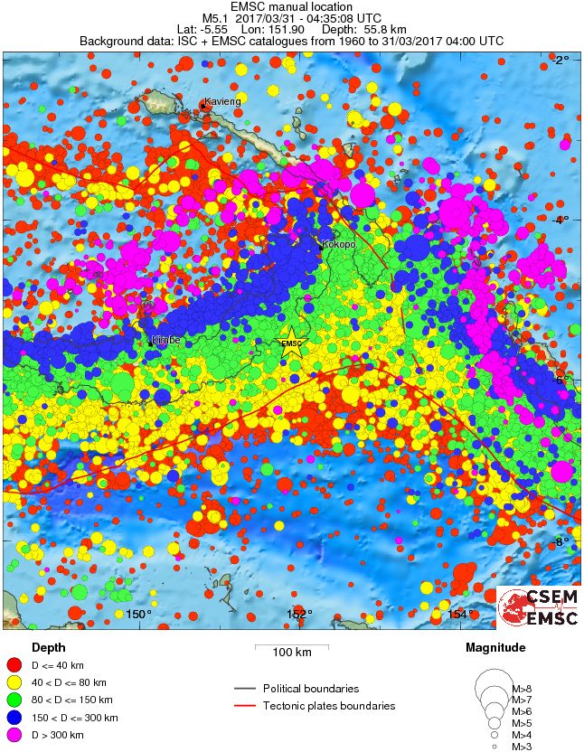 regional historical seismicity