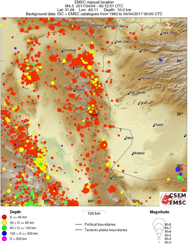 regional historical seismicity