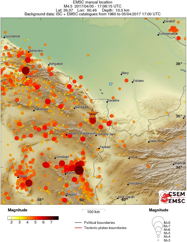 regional magnitude historical seismicity