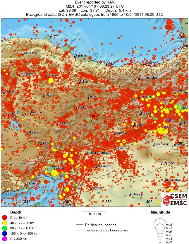 regional historical seismicity