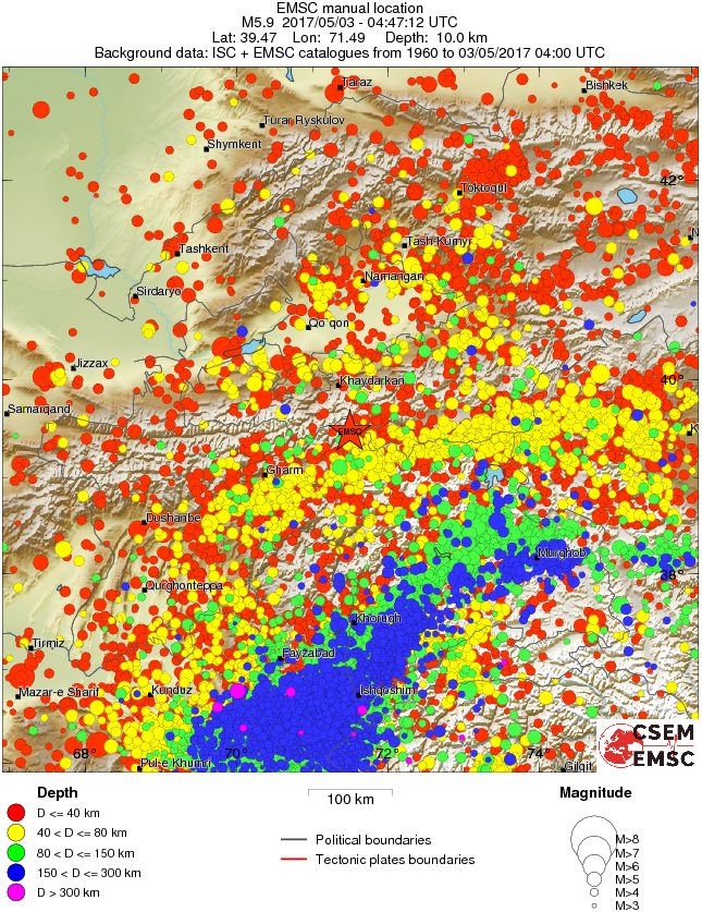 regional historical seismicity