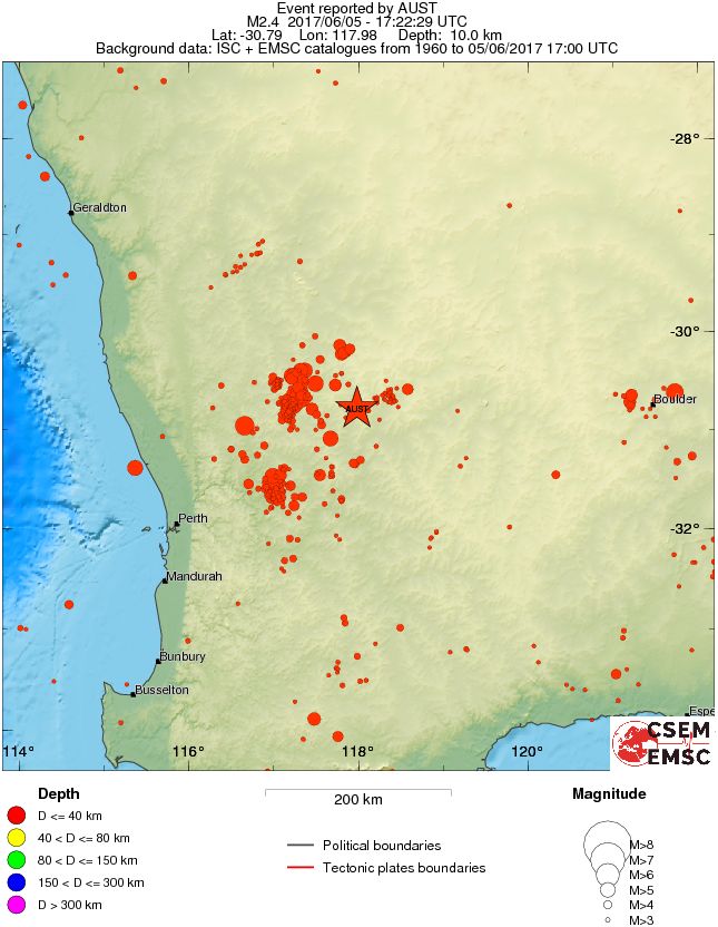 regional historical seismicity