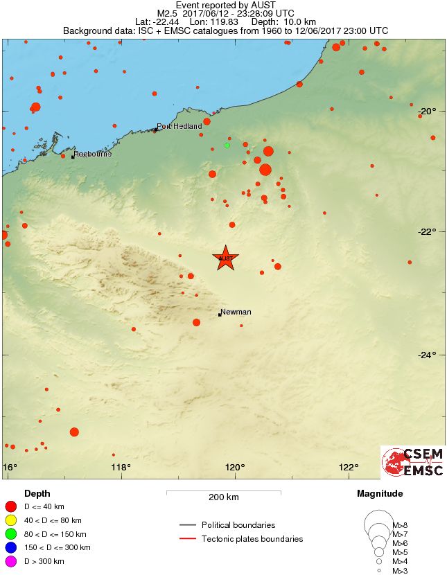 regional historical seismicity