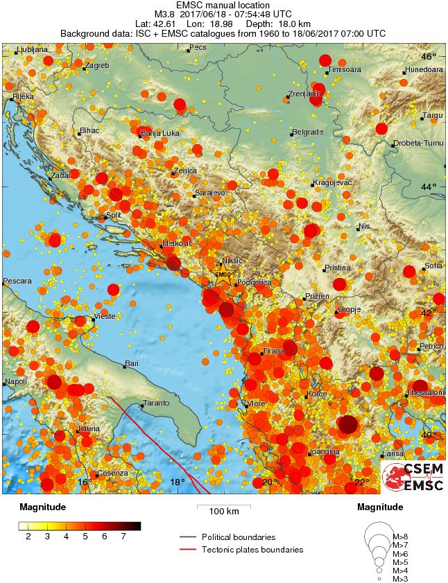 regional magnitude historical seismicity