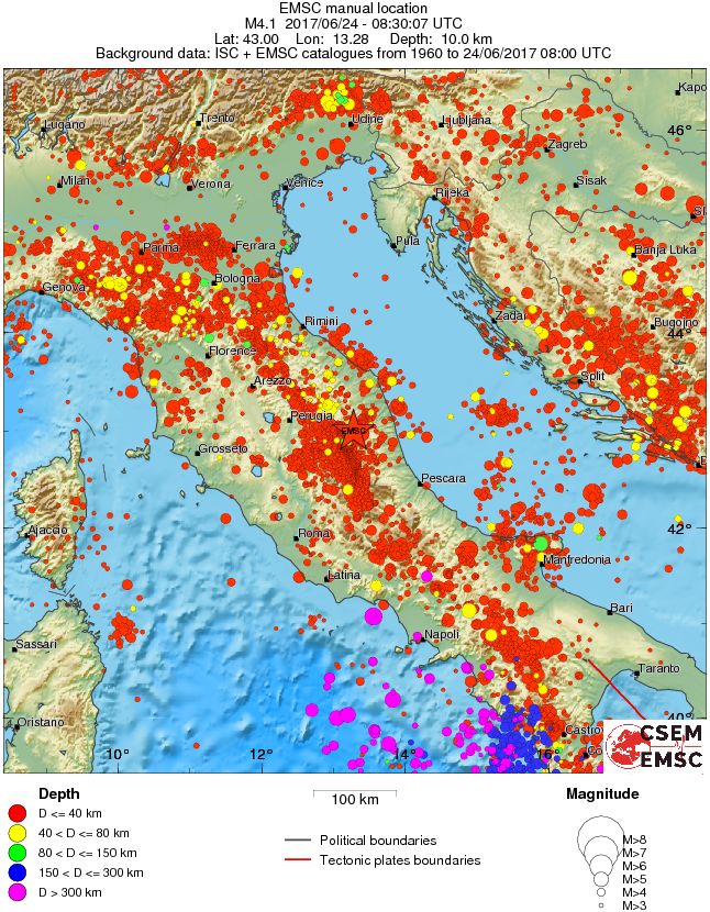 regional historical seismicity