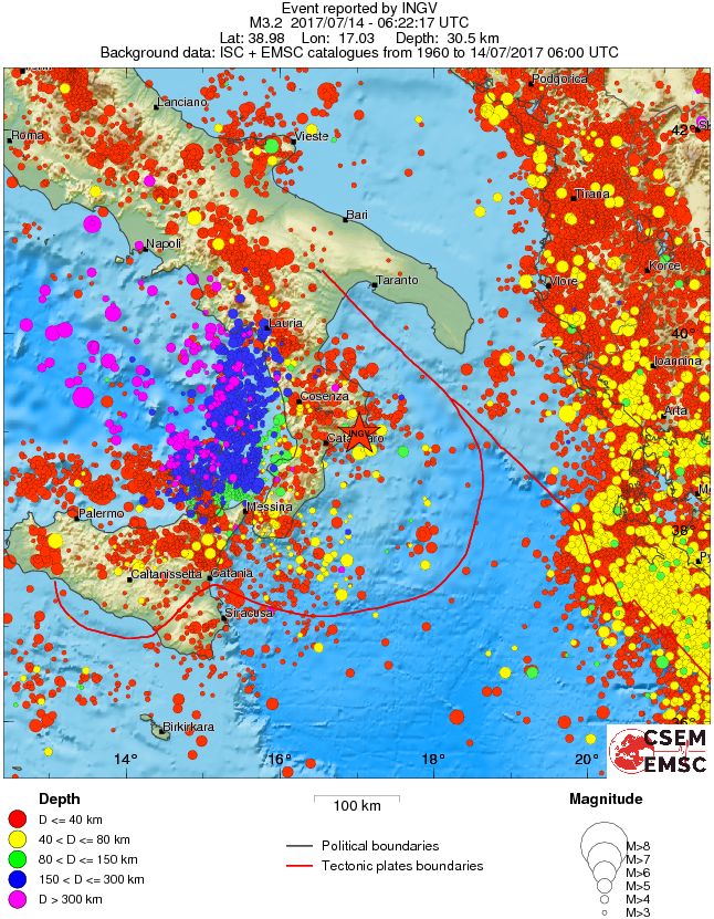 regional historical seismicity