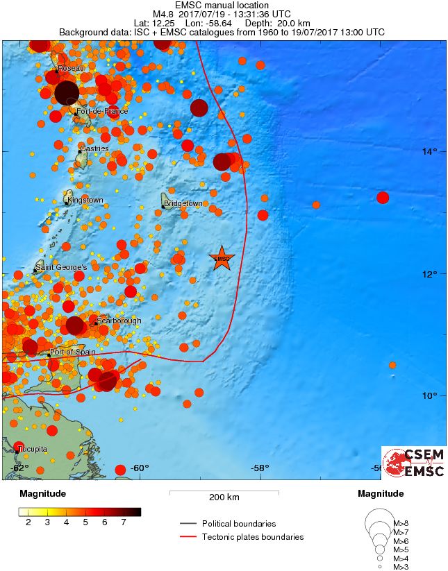 regional magnitude historical seismicity