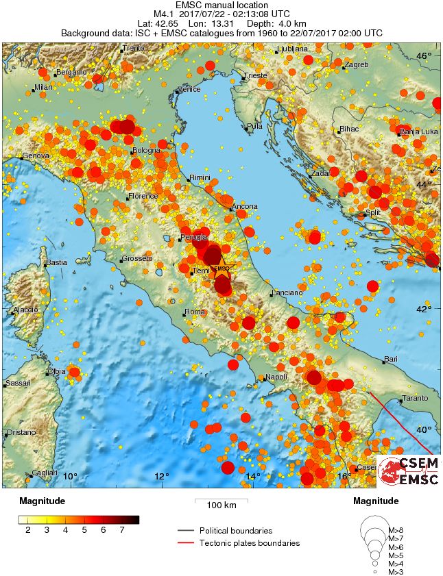 regional magnitude historical seismicity