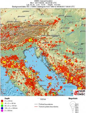 regional historical seismicity