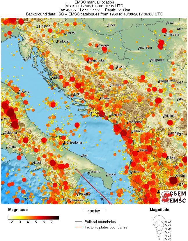 regional magnitude historical seismicity