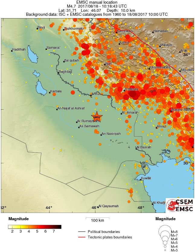 regional magnitude historical seismicity