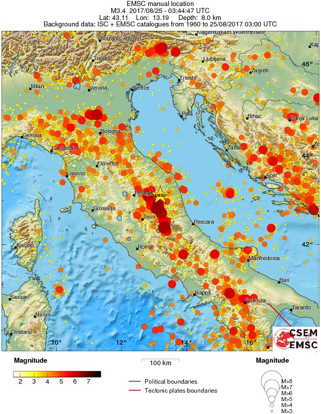 regional magnitude historical seismicity