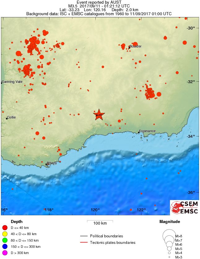 regional historical seismicity