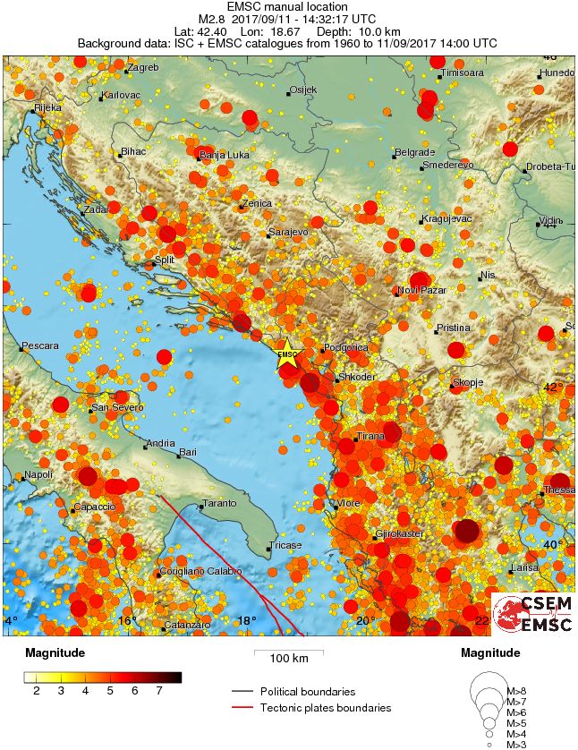 regional magnitude historical seismicity