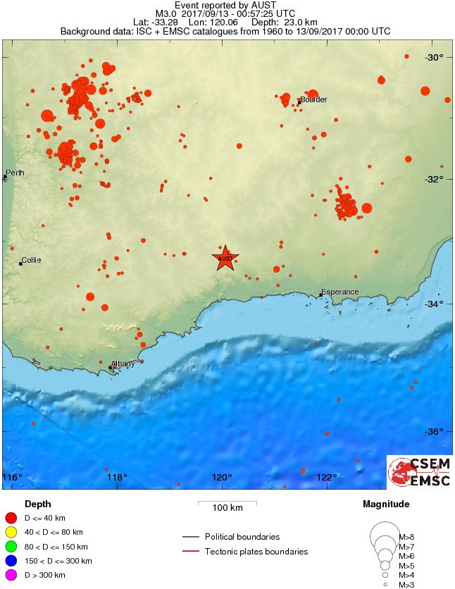 regional historical seismicity