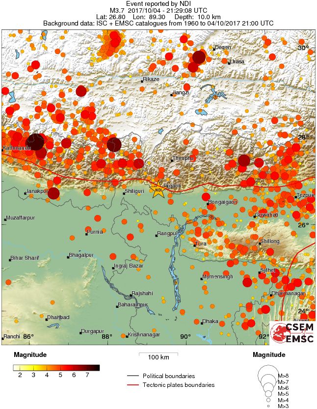 regional magnitude historical seismicity