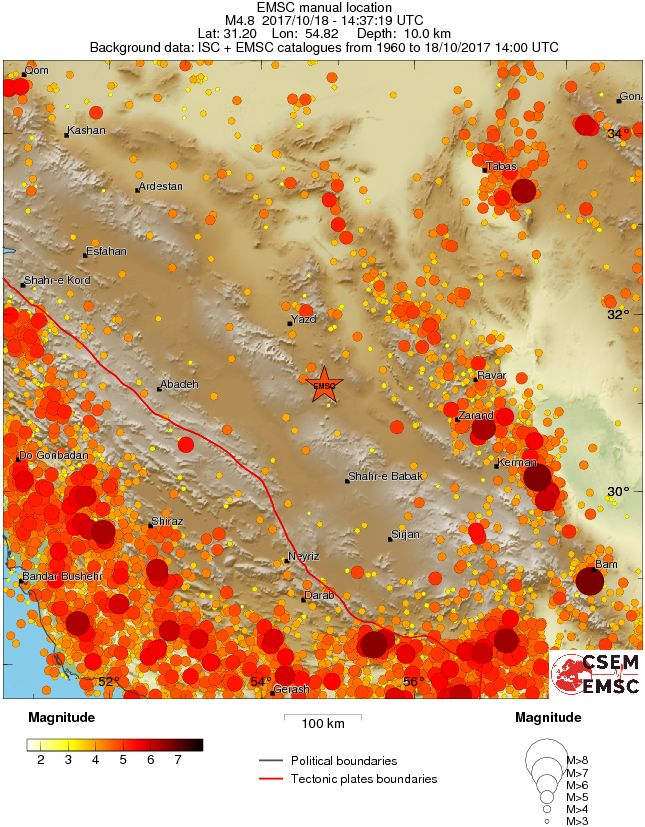 regional magnitude historical seismicity