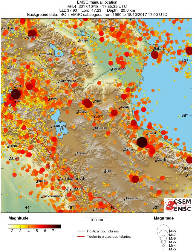 regional magnitude historical seismicity