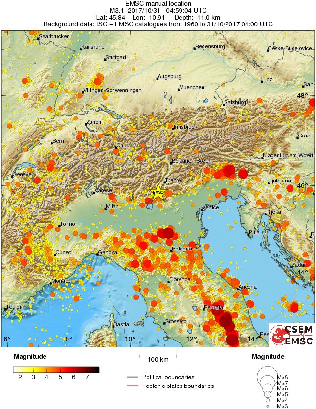 regional magnitude historical seismicity
