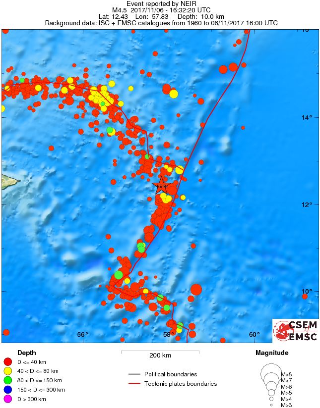 regional historical seismicity