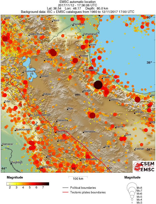 regional magnitude historical seismicity