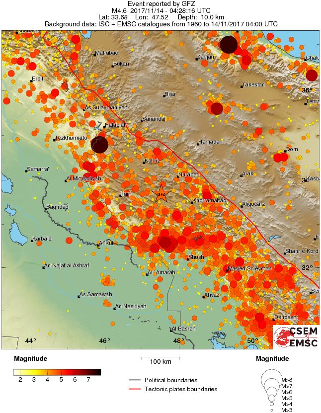 regional magnitude historical seismicity