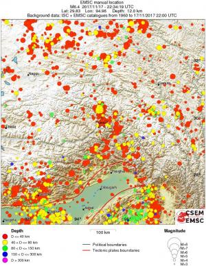 regional historical seismicity