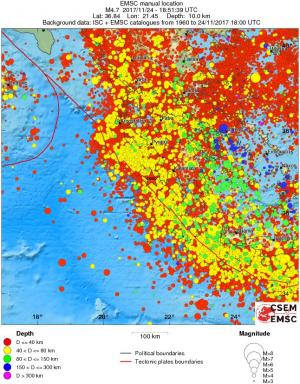 regional historical seismicity