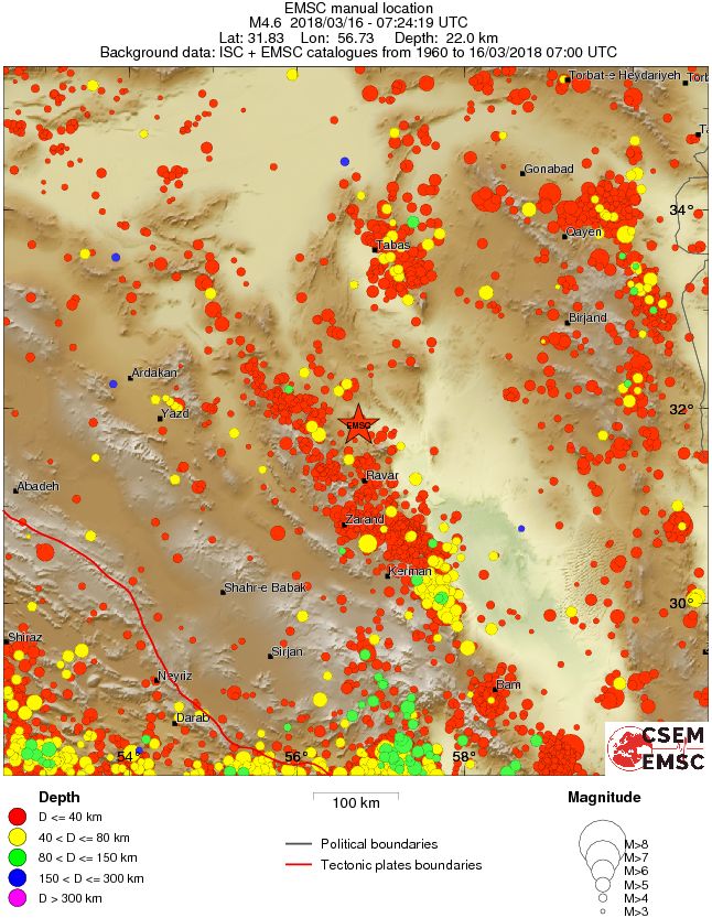 regional historical seismicity