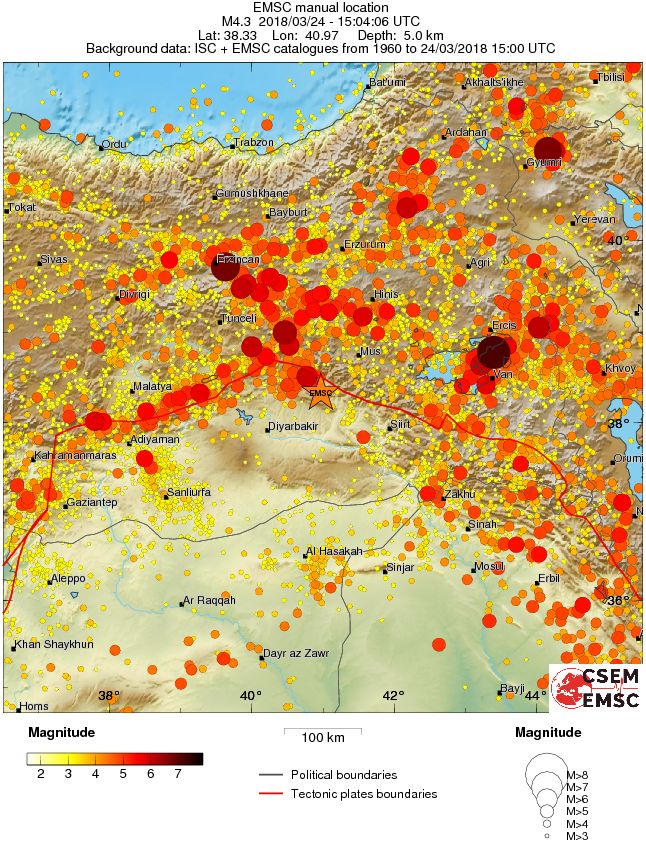 regional magnitude historical seismicity