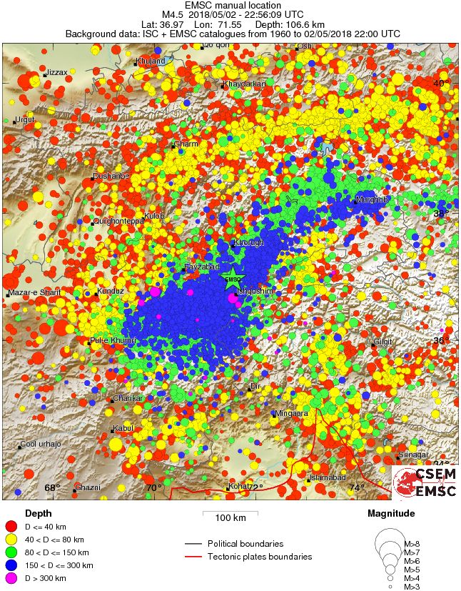 regional historical seismicity