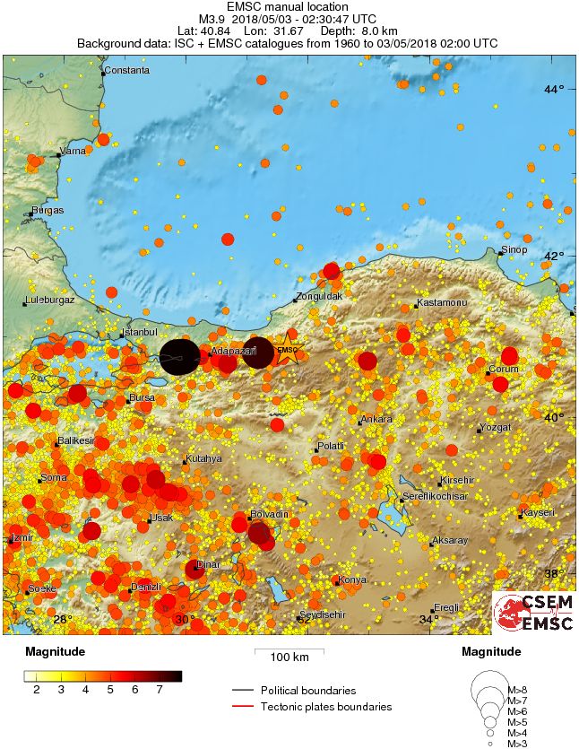 regional magnitude historical seismicity