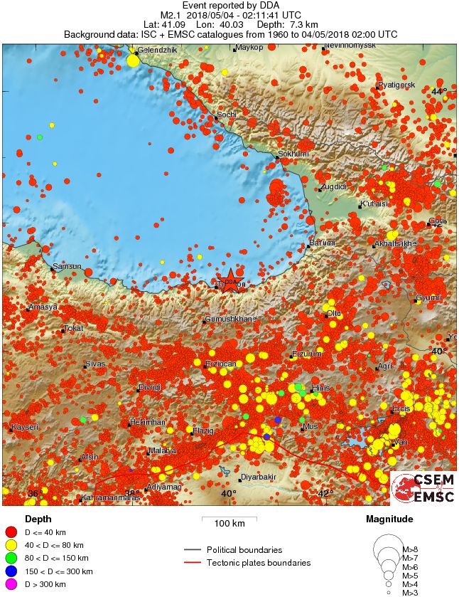 regional historical seismicity