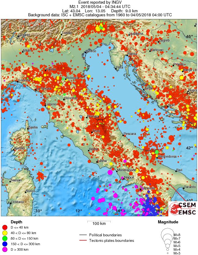 regional historical seismicity