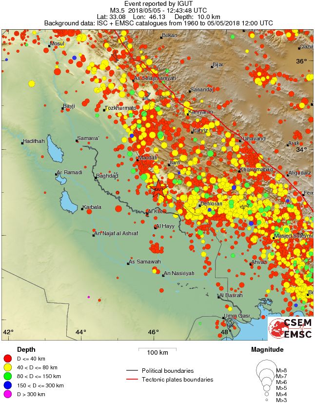 regional historical seismicity