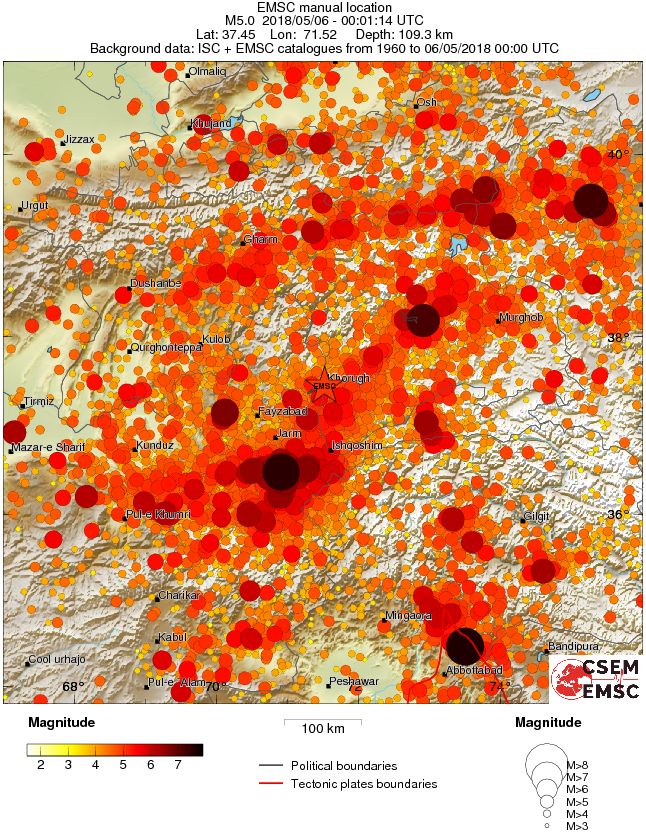 regional magnitude historical seismicity