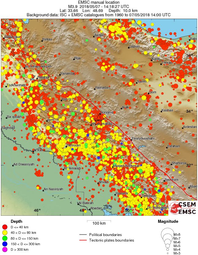 regional historical seismicity