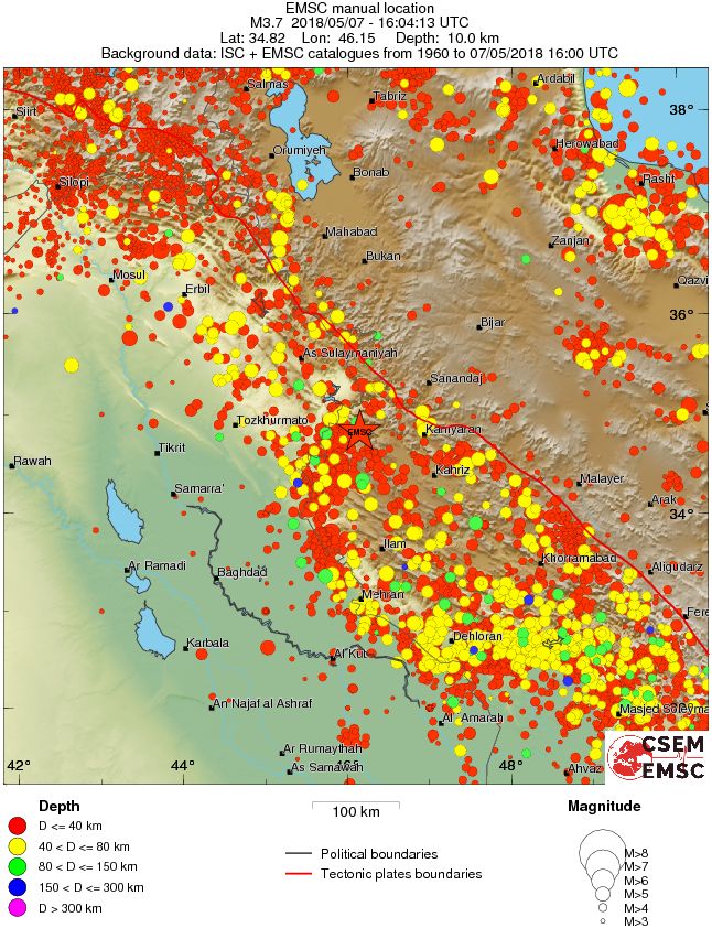 regional historical seismicity