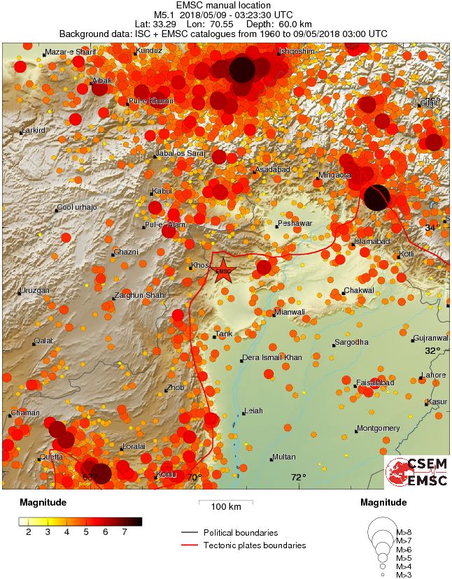 regional magnitude historical seismicity