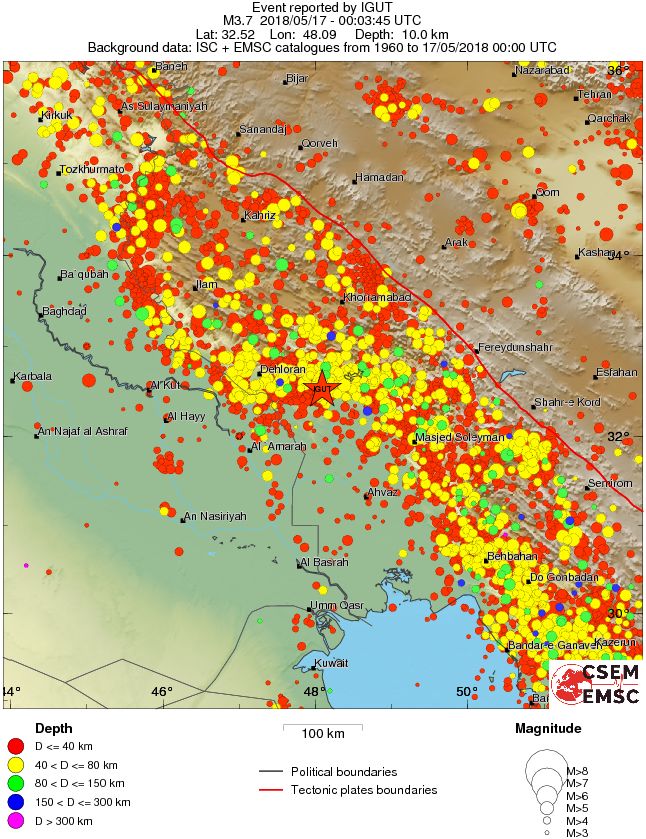 regional historical seismicity