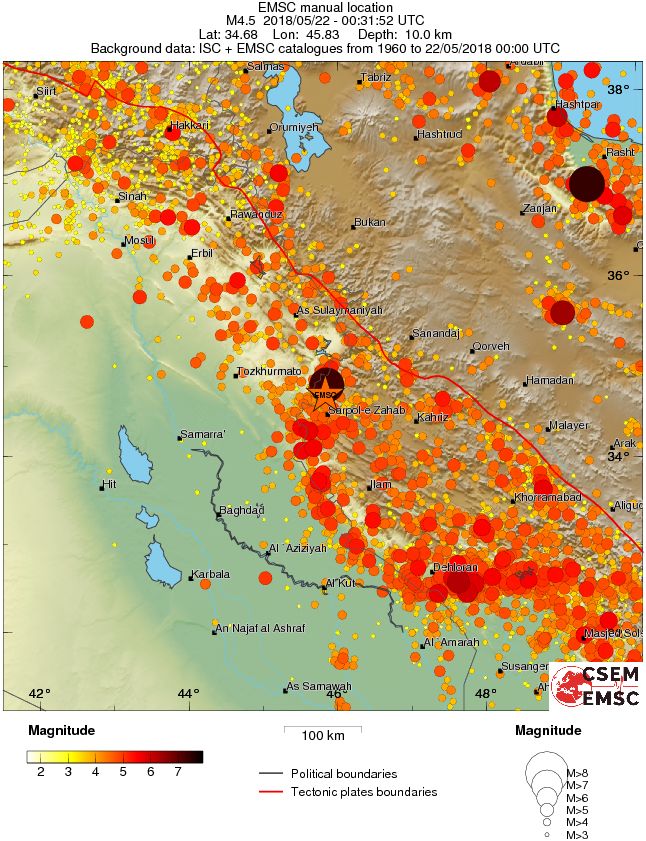 regional magnitude historical seismicity