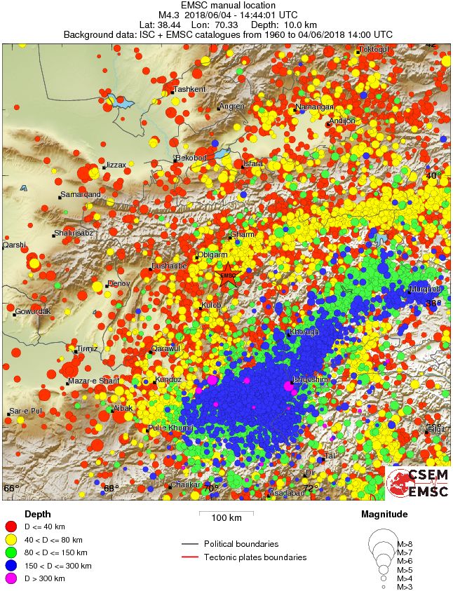 regional historical seismicity