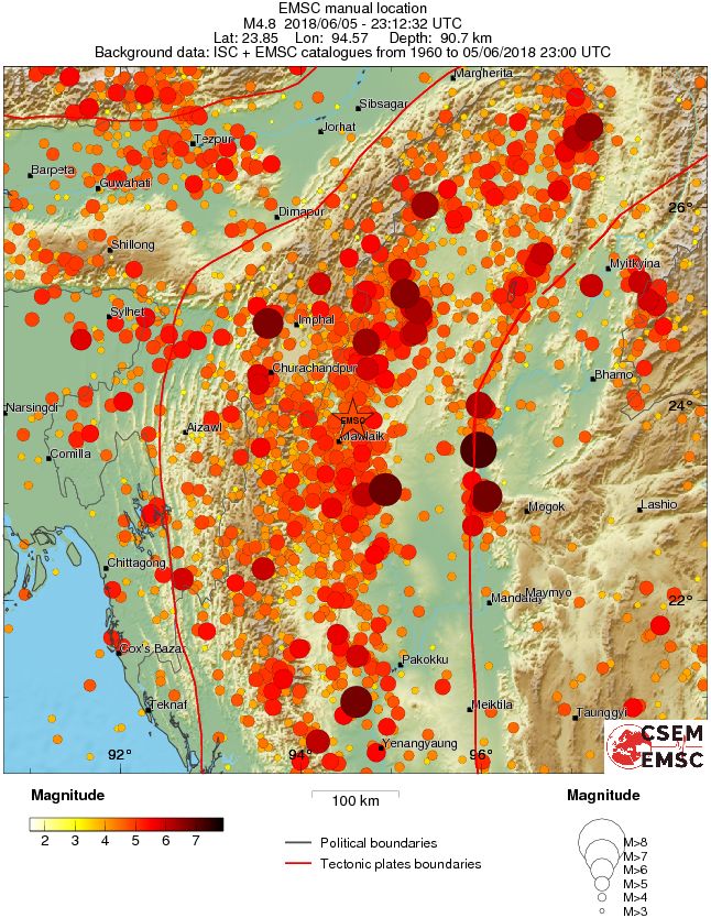 regional magnitude historical seismicity
