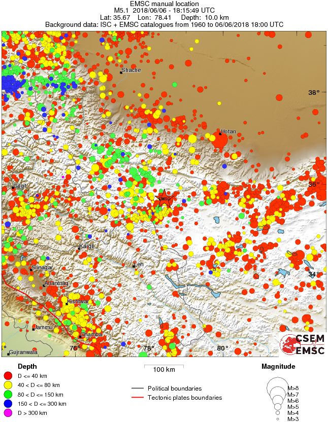 regional historical seismicity