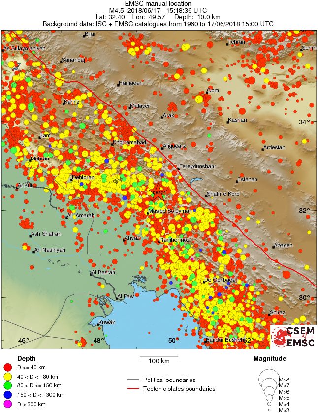 regional historical seismicity