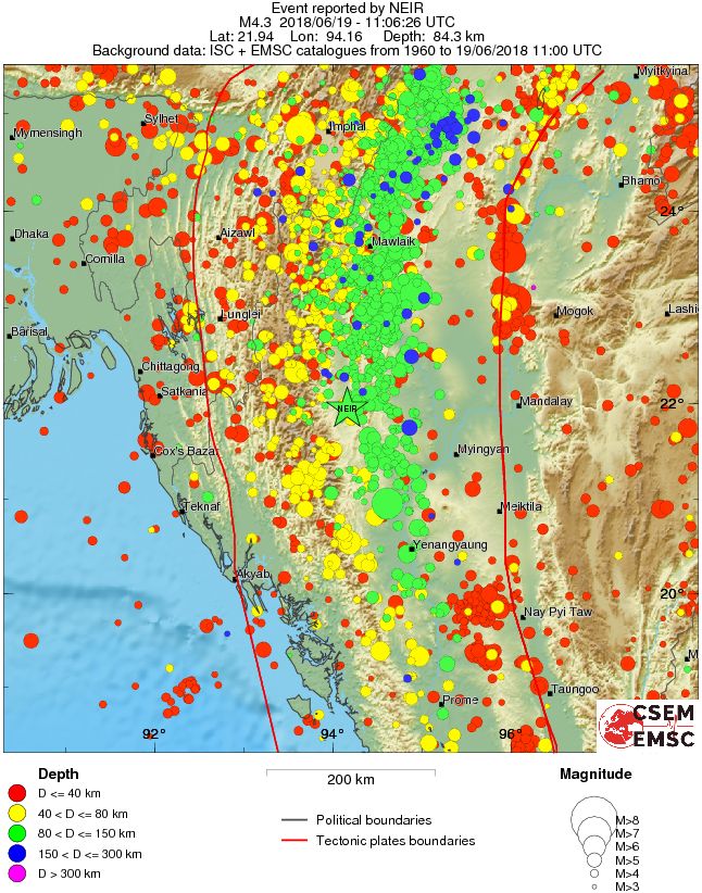 regional historical seismicity