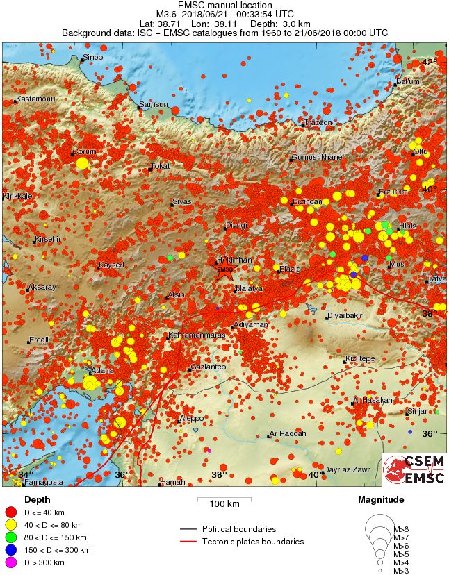 regional historical seismicity